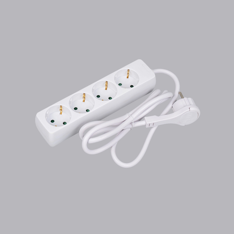 LOB-04L نوار برق چهار طرفه مستطیلی شکل آلمانی با چند سوکت رینگ کششی