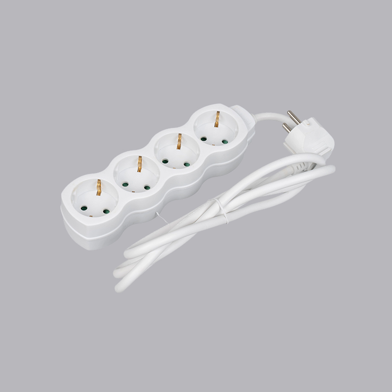 LOG-04 نوار برق 4 طرفه کدو شکل آلمانی مولتی سوکت