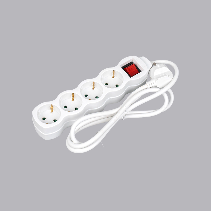 LOG-04K نوار برق چهار طرفه کدو شکل آلمانی با سوئیچ چند سوکت