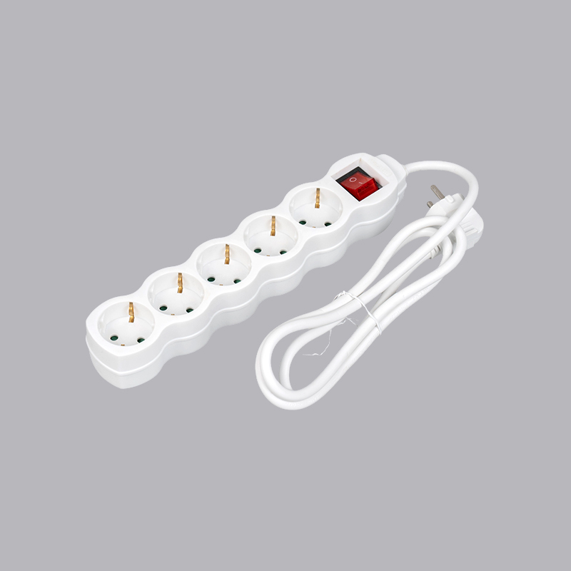 LOG-05K نوار برق 5 طرفه کدو شکل آلمانی با سوئیچ چند سوکت