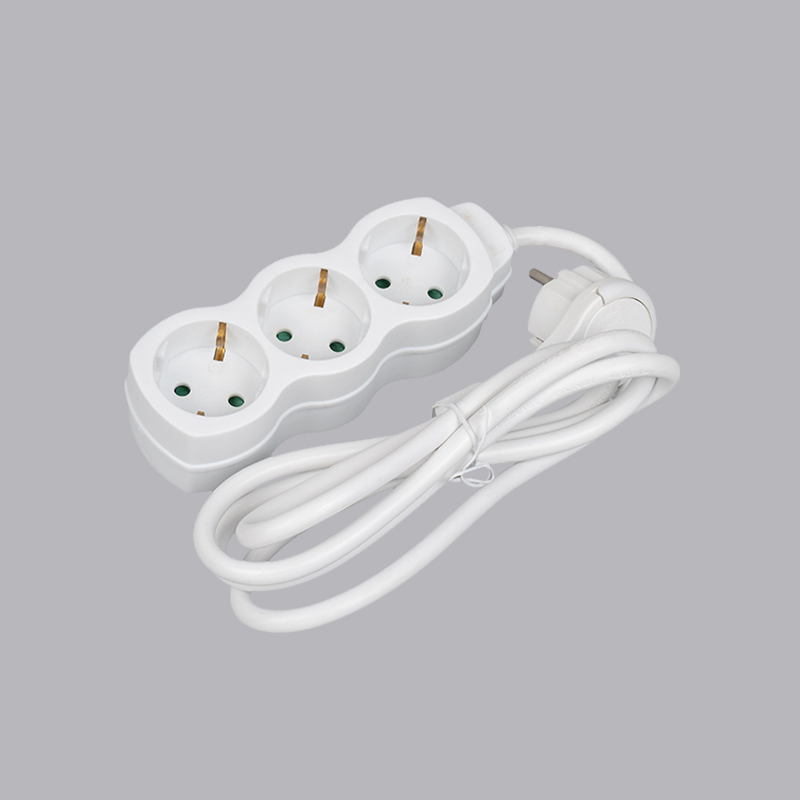 LOG-03L نوار برق سه طرفه کدو شکل آلمانی با حلقه کشش چند سوکت