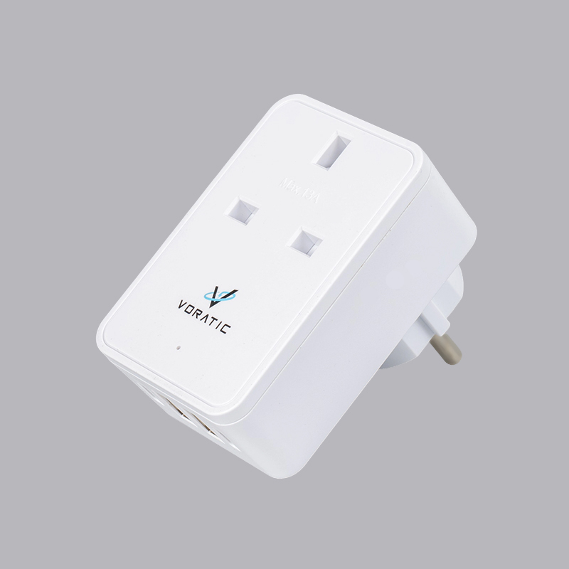VT-924-DE انگلستان به آلمان، 1 سوکت، 2 پورت USB، آداپتور 2 پورت TypeC